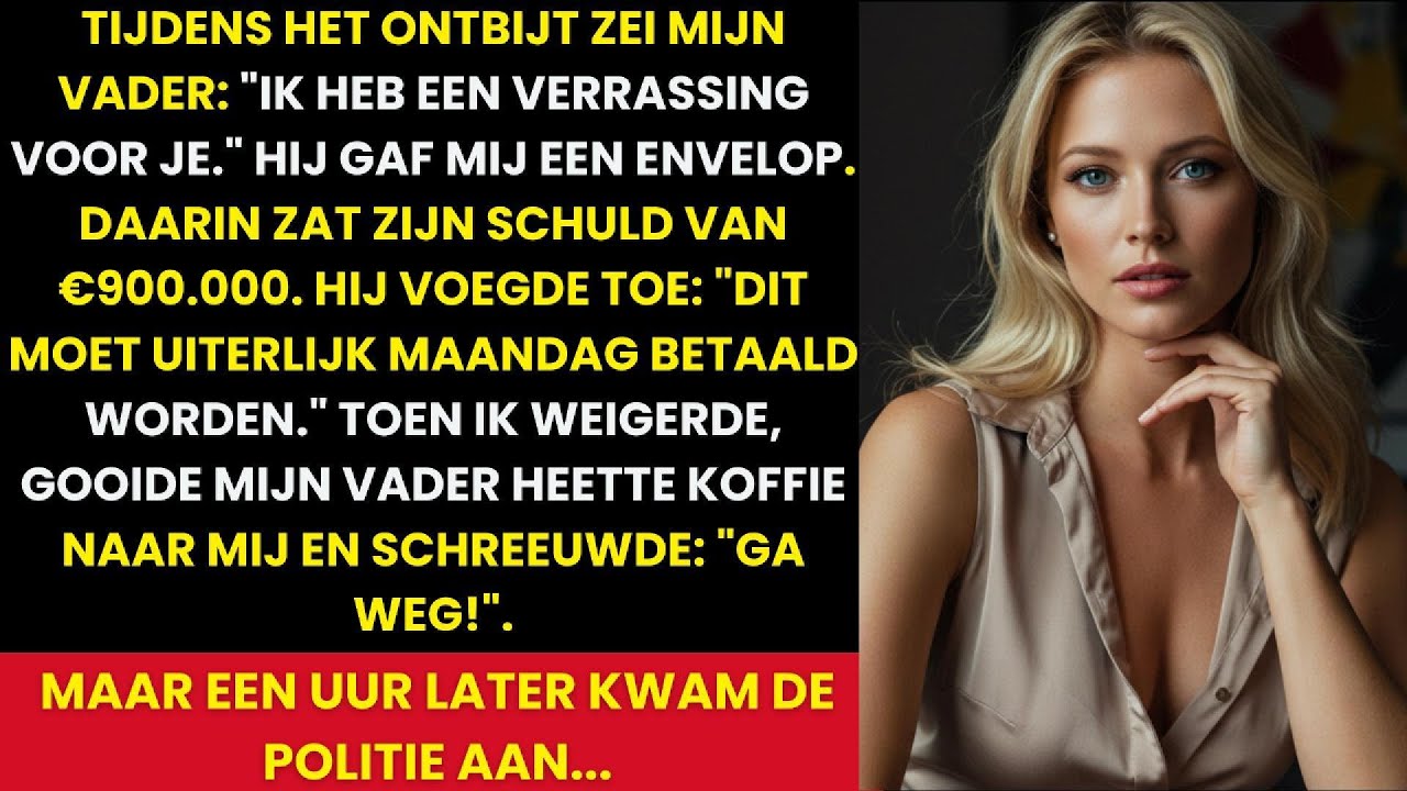 Mijn vader zei: 'Ik heb een verrassing voor je,' gaf me een envelop met €900.000 schuld. Ik weigerde