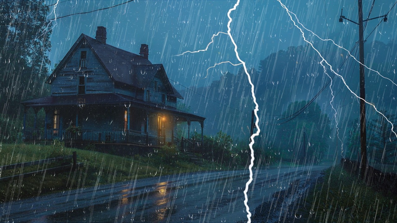 El Sonido Más Poderoso para Dormir en 5 Min – Lluvia con Truenos Toda ...