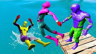 GTA 5 Epic Ragdolls | Spiderman and Super Heroes Jumps/Fails Episode-04(Euphoria Physics)