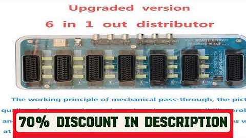 A must-have product! Video Scart Distributor Automatic Converter 6 In 1 Out Acrylic Case EUR Autom