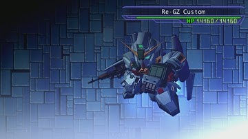 SD Gundam G Generation Overworld - Re-Gz, Re-GZ Custom and ReZEL Attacks
