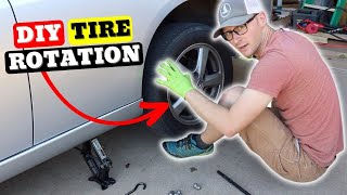 Rotate Your Tires At Home  No Jack Stands Required!
