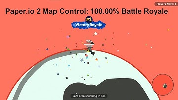 Paper.io 2 Map Control: 100.00% Battle Royale