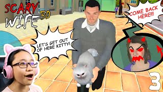 Scary Wife 3D - Part 3 - Let's Escape with the Kitty!!! -  Let's Play Scary Wife 3D!!! screenshot 2