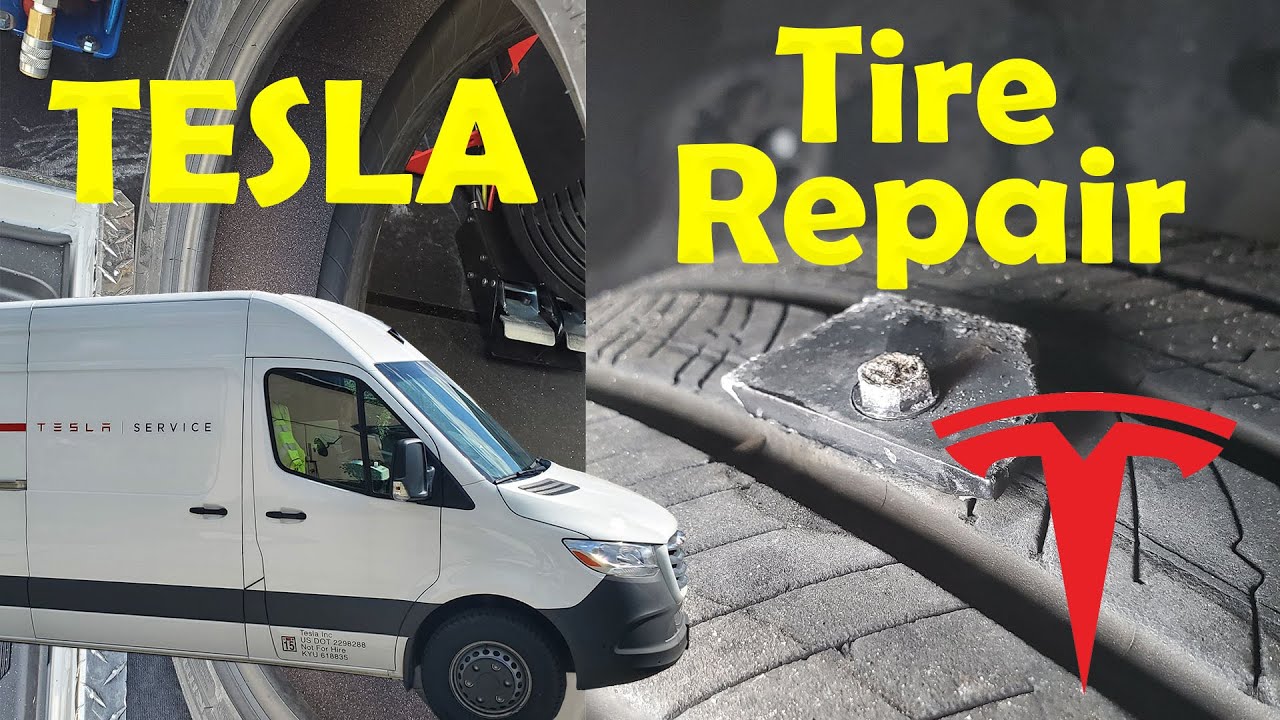 Tesla Tire Repair Mobile Service Experience YouTube