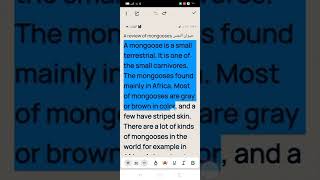 برجراف عن a review of mongooses برجراف عن حيوان النمس paragraph about a review of mongooses