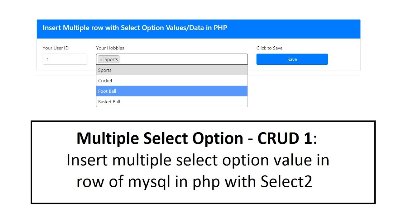 Php Mysql Multiple Select