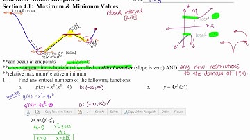 MAT220 Section 4.1 Critical Values Video