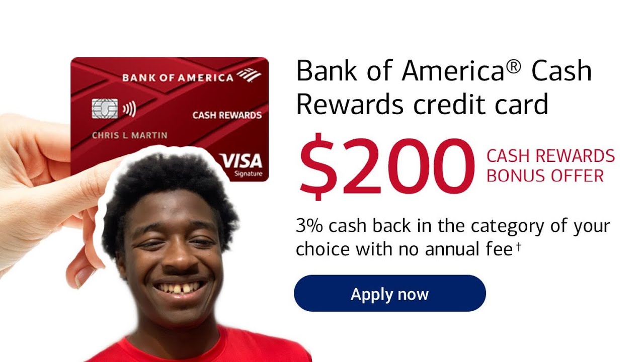 Free $200 and 3% Cash back The BEST Starter Credit Card!? The Bank of America Cash Rewards card ...