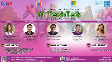 MI-TechTalk Minecraft Education Edition (Game-Based Learning) Week 4 - July 24, 2021