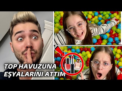 ELİF'İN ODASINI TOPLARLA DOLDURUP EŞYALARINI ATTIM!