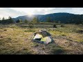 緑の草原で過ごすソロキャンプ・ハイキングの旅（NEMOテント）| Solo Hike and Camping Trip in the Meadows