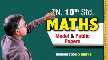 Mensuration || 5 Marks || 10th Std Maths || Model & Public Papers