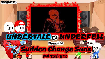 UNDERTALE & UNDERFELL REACT TO SUDDEN CHANGE SANS PHASE 1&2 (REQUEST)