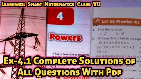 Learnwell smart Maths Class 7 Unit 4 Ex 4.1 Solutions| Class 7  learnwell maths Ex 4.1 Solutions Pdf