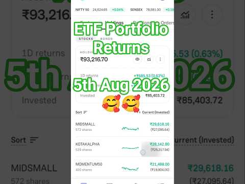 Thumbnail for My ETF Portfolio Review| 5th August 2026 |Swing X Compounding#stockmarket #growth #etfportfolio #etf