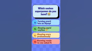Which Useless Superpower Do You Have? 😂 | Fun Personality Quiz 🔮 #shorts