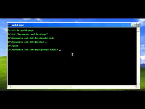 DOS Commands 2 : pushd and popd - YouTube