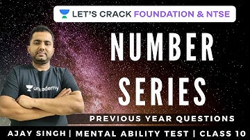 Number Series | PYQs | NTSE | NTSE Stage 1 | Mental Ability Test | Class 10 | Ajay Singh