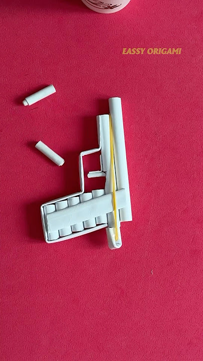 Pistola de papel que disparan, origami armấm #origami #diy