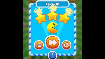 PAC-MAN Bounce - Puzzle Adventure Level 12 Walkthrough Solution for 3 stars
