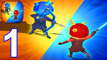 Draw Castle War - Gameplay Walkthrough Part 1 Tutorial Levels 1-10 Stick Castle Tower Defense Game