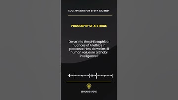 🤔 Philosophy of AI Ethics Delve into the philosophical nuances of AI ethics in podcasts How do