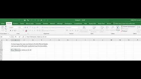 Excel : la Barre d