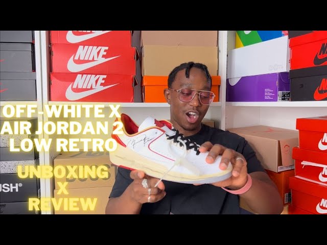 OFF WHITE AIR JORDAN 2 LOW WHITE RED REVIEW & ON FEETARE THESE