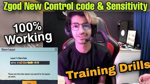 ZGod New Control Code 2021 | Zgod Sensitivity Settings | Close Range Beast Drills | Zgod Gaming