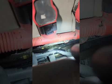 This Audi S4 is badly losing power steering fluid from the split hose. #audirepair #carrepair