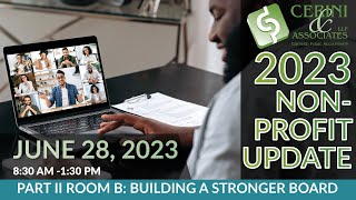 NFP Update 2023 Part II Track B: Building A Stronger Board