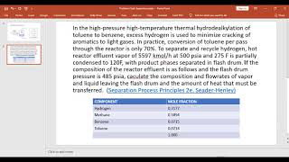Isothermal Flash Separator Simulation Tutorial- DWSIM