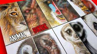 HORROR Artist Draws ZOO Animals in SCARY Styles 🦁✍️ screenshot 5