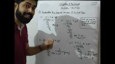 Class 7 Mathematics chapter 3 Decimals (part 6)