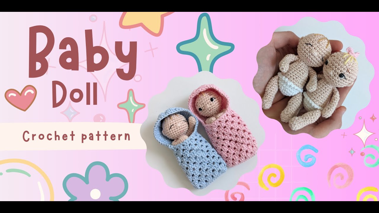 Baby doll crochet pattern in English/Csecsemő babák horgolásminta magyar nyelven