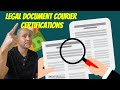 Legal Document Courier Certifications