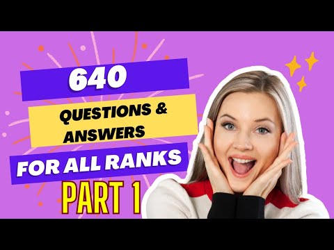 100 Questions & Answers for All Ranks. - YouTube