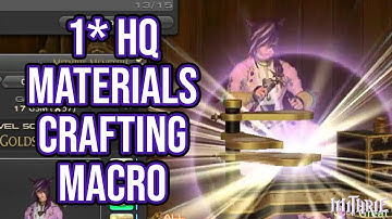 FFXIV 2.41 0450 Crafting Macro 1 Star HQ Mats (60 Sec Guide)