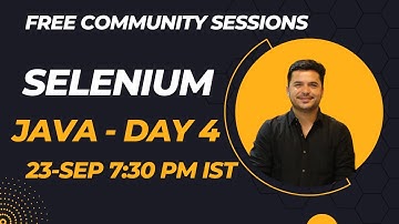 Free Community Session - Day 4 - Radio Button, Checkboxes, Dropdown In Selenium