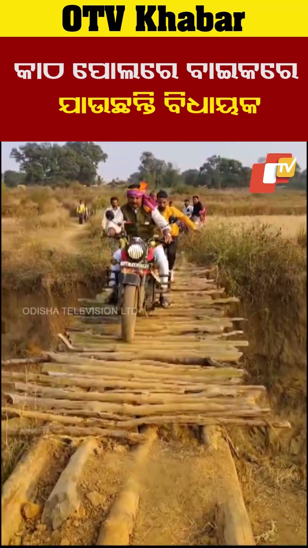 ବିପଦ ପୁର୍ଣ୍ଣ ରାସ୍ତାରେ କାଠ ପୋଲ ଉପରେ ଯାଉଛନ୍ତି ବିଧାୟକ। #Nabarangpur #OTV  #OdishaTV