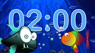 2 Minute 🐟 Fish 🐠 Tank Aquarium Countdown Timer - Sonar Alarm