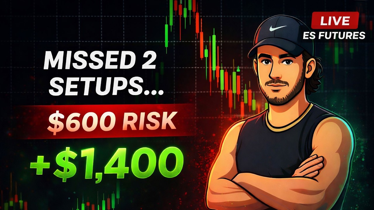 $600 Risk → $1,400 Profit | Live ES Futures Trade (Orderflow Breakdown)