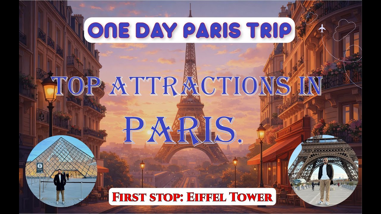Top Attractions in Paris | One Day Trip in Paris Itinerary 🇫🇷 | Eiffel Tower & City Tour | AD WORLD