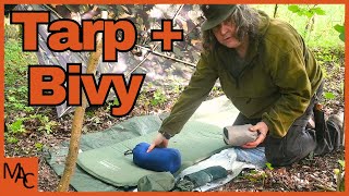 Lightweight Tarp and Bivy Camping with an Alpha Tent Poncho Shelter