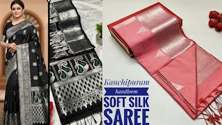 💞FANCY  SOFT SILK SAREES💞Bridal Soft silk material💞Contrasting Rich pallu 💞 designer border work 💞 screenshot 4