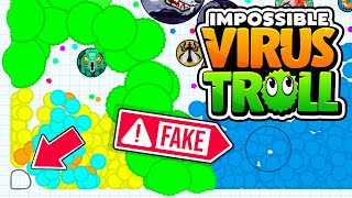 Agar.io Mobile - THIS TROLL ALWAYS WORKS - ANGRY HACKERS LOSE