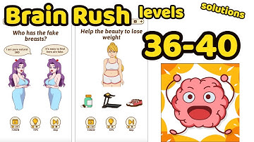 Brain Rush Game All levels 36 - 40 Game Review Complete Gameplay Walkthrough (iOS-Android)