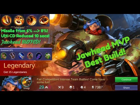 Jawhead Missile And Ultimate Is Buffed Here Is The Best Build For Jawhead Fighter After Buffed Youtube