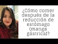 MANGA GÁSTRICA: Cómo comer después de la operación